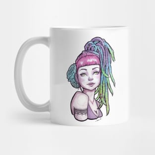 Watercolor rasta girl Mug